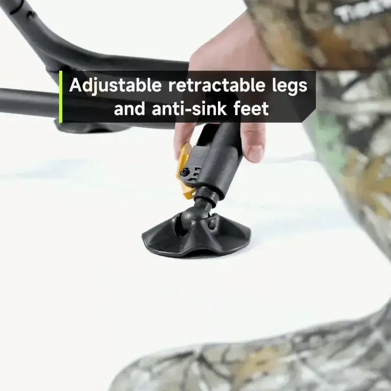 Outdoor Heated Hunting Chair 360° Swivel with Detachable Seat Cover & Battery