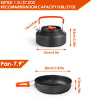 Lightweight Non-Stick Camping Cookware Kit with Stackable Pots Pans & Storage Bag