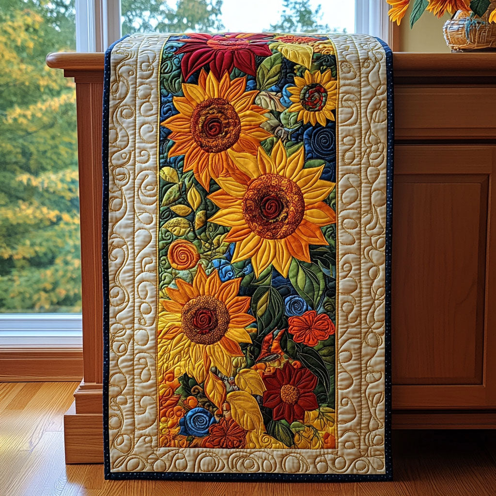 Bloomstone Walk Quilted Table Runner NCU0PTT254