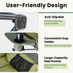 Heavy Duty Folding Camping Chair with Cup Holders and Side Pockets